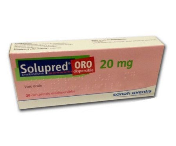 Thuốc kháng viêm Solupred 20mg (2 vỉ x 10 viên/hộp)